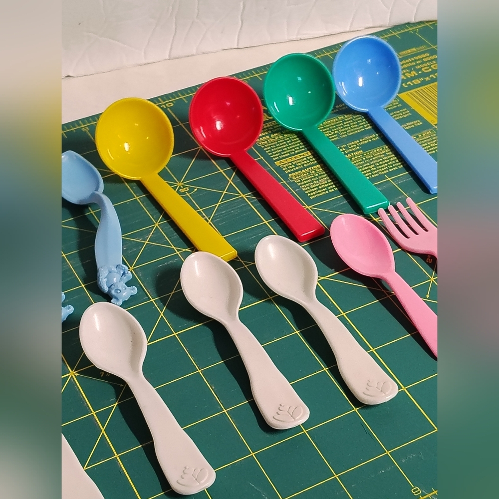 Babydoll Mixed Lot Fisher Price Shillman Spoons Ladles Lot Of 13 Vintage 1986